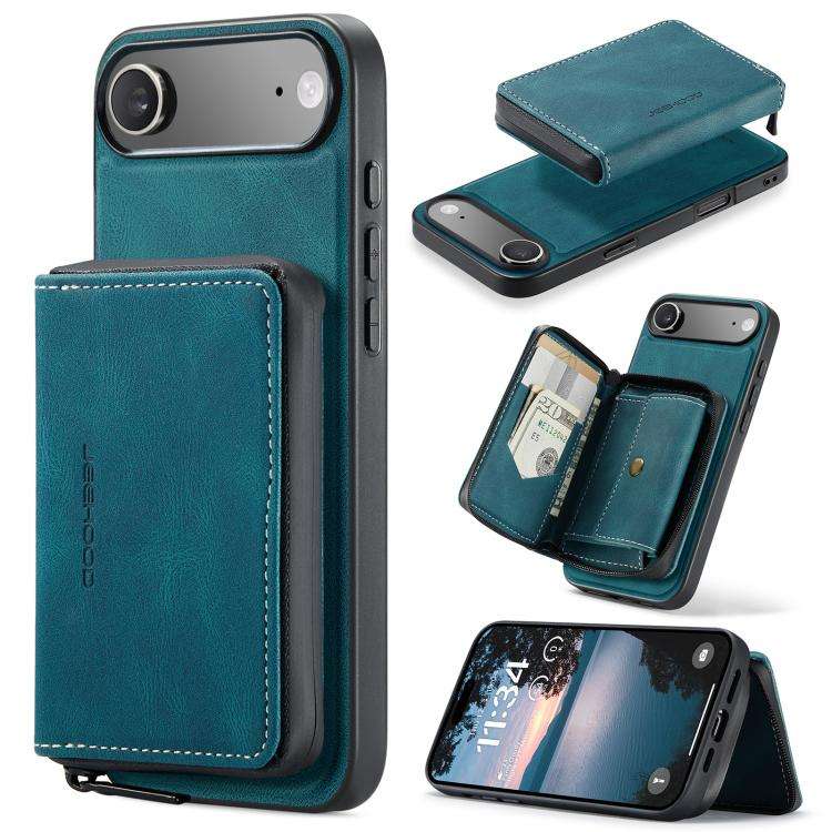 JEEHOOD J02 Magnetic Zipper Horizontal Flip Leather Phone Case, For iPhone 17e / 16e, For iPhone ...