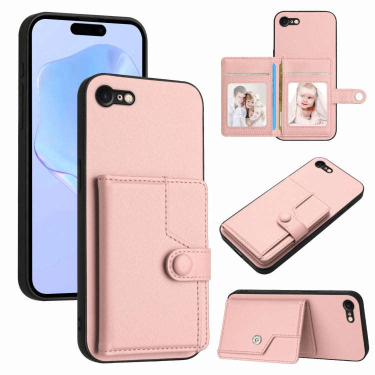 Button Card Bag RFID Anti-theft Phone Case, For iPhone SE 2022 / 2020, For iPhone 13 Pro Max, For...