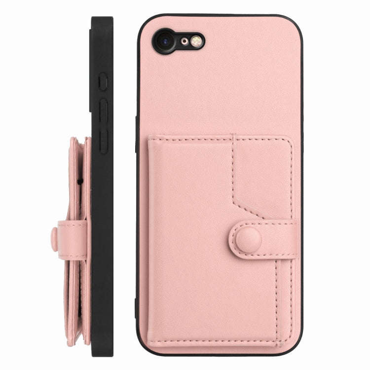 Button Card Bag RFID Anti-theft Phone Case, For iPhone SE 2022 / 2020, For iPhone 13 Pro Max, For...