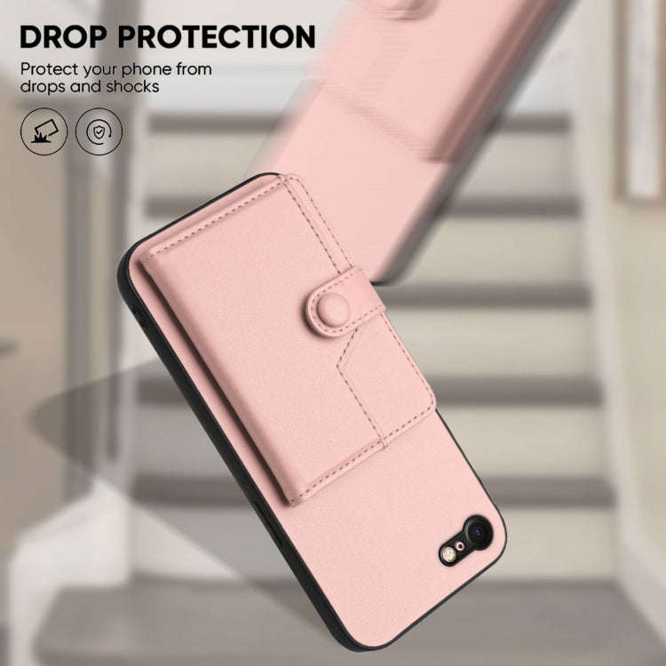Button Card Bag RFID Anti-theft Phone Case, For iPhone SE 2022 / 2020, For iPhone 13 Pro Max, For...