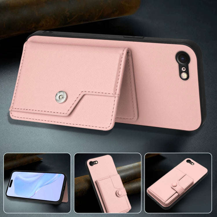 Button Card Bag RFID Anti-theft Phone Case, For iPhone SE 2022 / 2020, For iPhone 13 Pro Max, For...
