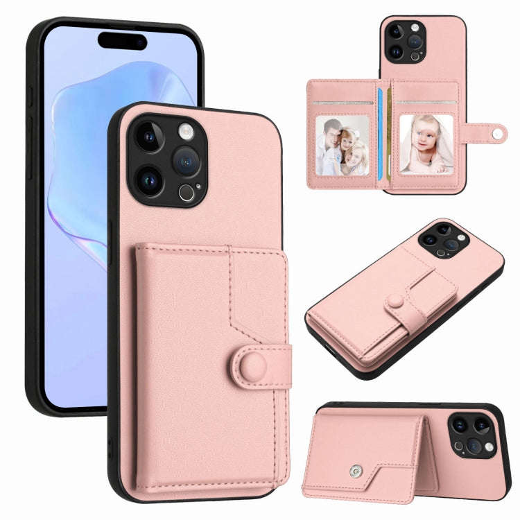 Button Card Bag RFID Anti-theft Phone Case, For iPhone SE 2022 / 2020, For iPhone 13 Pro Max, For...