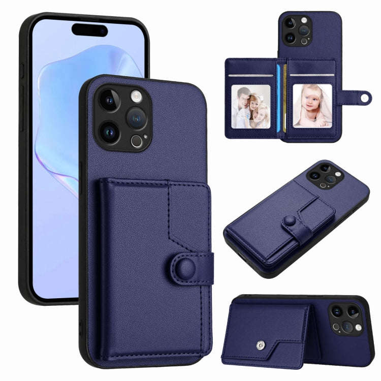 Button Card Bag RFID Anti-theft Phone Case, For iPhone SE 2022 / 2020, For iPhone 13 Pro Max, For...
