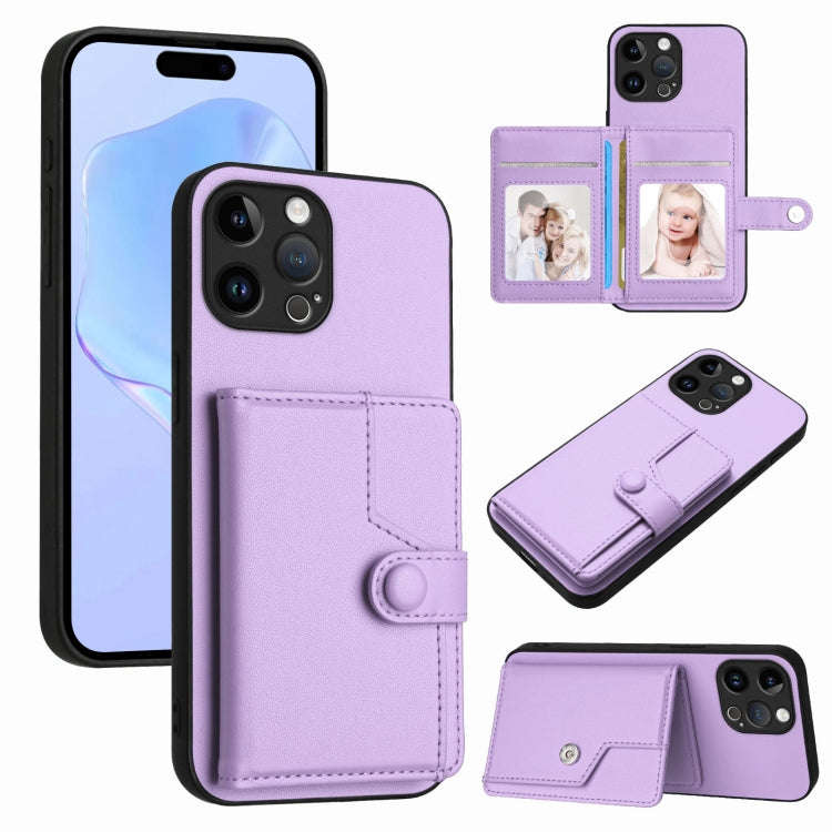 Button Card Bag RFID Anti-theft Phone Case, For iPhone SE 2022 / 2020, For iPhone 13 Pro Max, For...