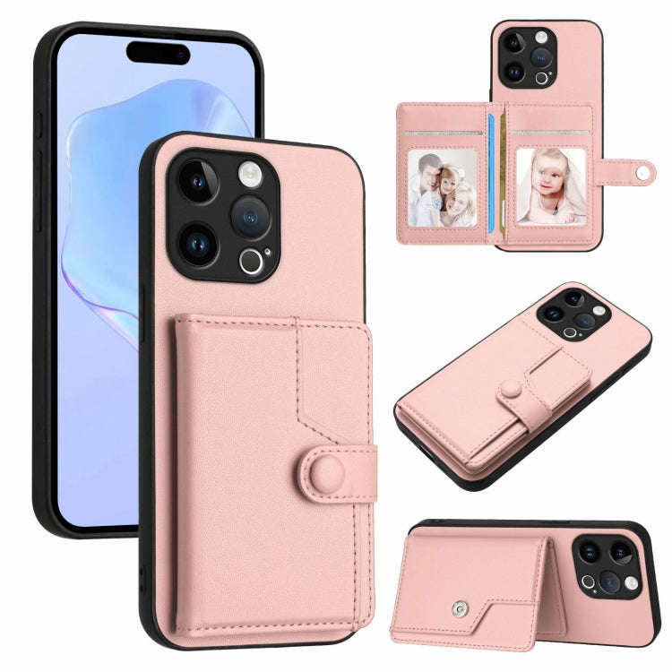 Button Card Bag RFID Anti-theft Phone Case, For iPhone SE 2022 / 2020, For iPhone 13 Pro Max, For...