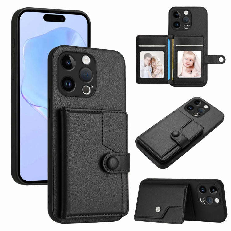 Button Card Bag RFID Anti-theft Phone Case, For iPhone SE 2022 / 2020, For iPhone 13 Pro Max, For...