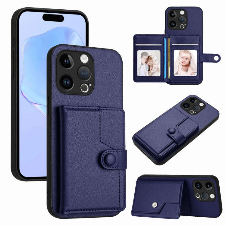 Button Card Bag RFID Anti-theft Phone Case, For iPhone SE 2022 / 2020, For iPhone 13 Pro Max, For...