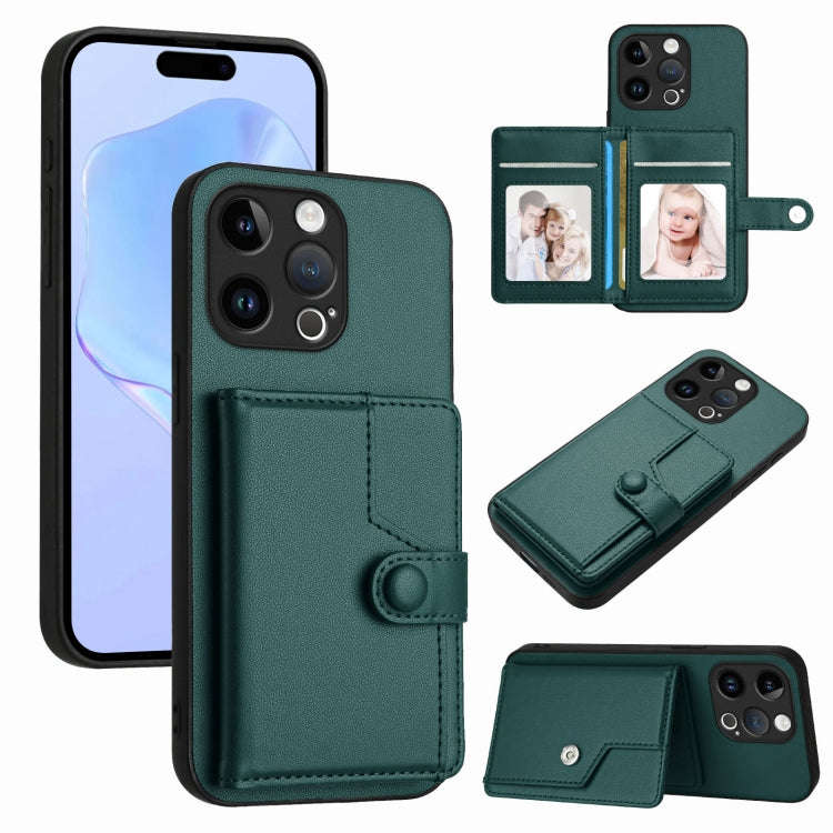 Button Card Bag RFID Anti-theft Phone Case, For iPhone SE 2022 / 2020, For iPhone 13 Pro Max, For...