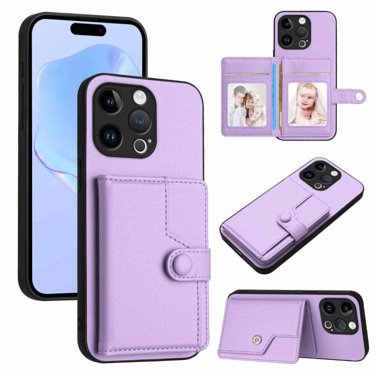 Button Card Bag RFID Anti-theft Phone Case, For iPhone SE 2022 / 2020, For iPhone 13 Pro Max, For...