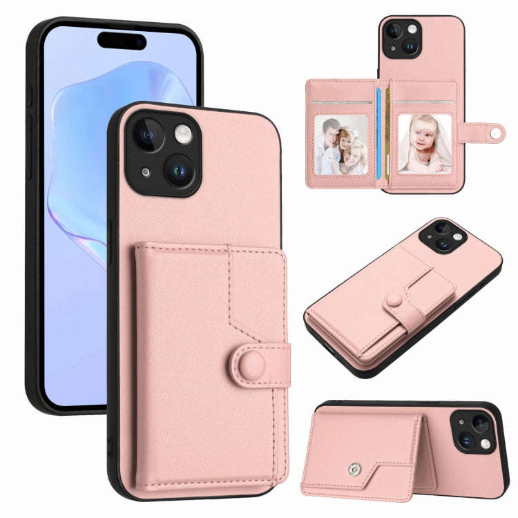 Button Card Bag RFID Anti-theft Phone Case, For iPhone SE 2022 / 2020, For iPhone 13 Pro Max, For...