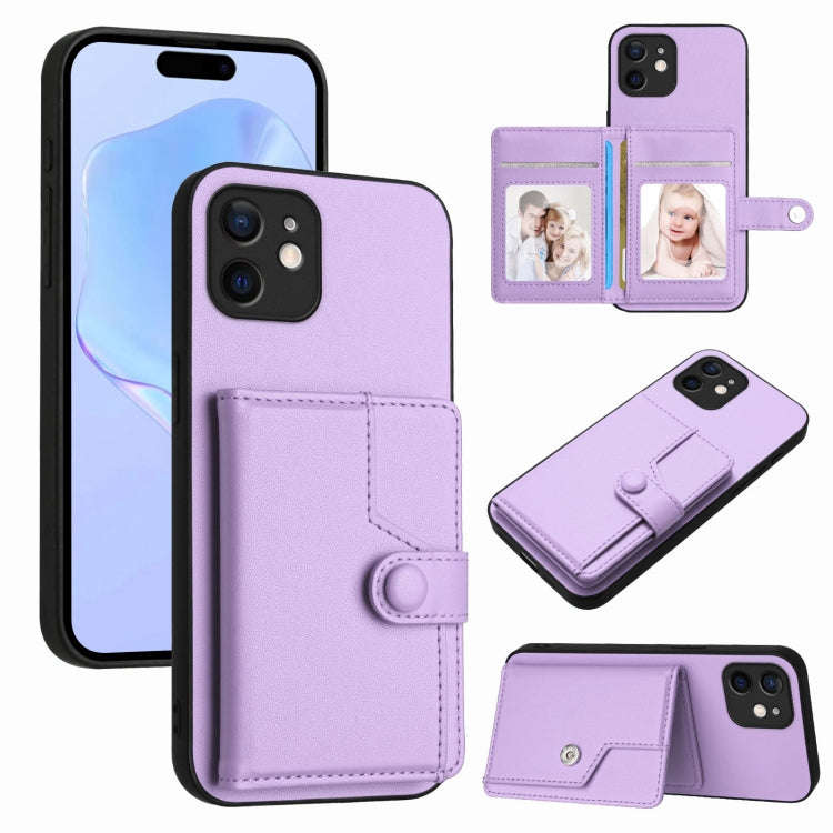 Button Card Bag RFID Anti-theft Phone Case, For iPhone SE 2022 / 2020, For iPhone 13 Pro Max, For...