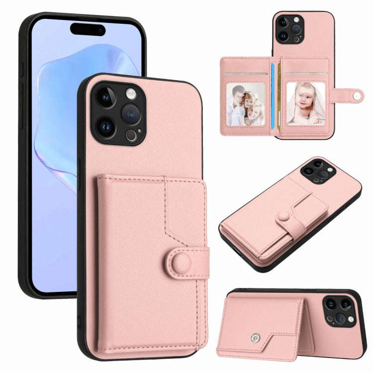 Button Card Bag RFID Anti-theft Phone Case, For iPhone SE 2022 / 2020, For iPhone 13 Pro Max, For...