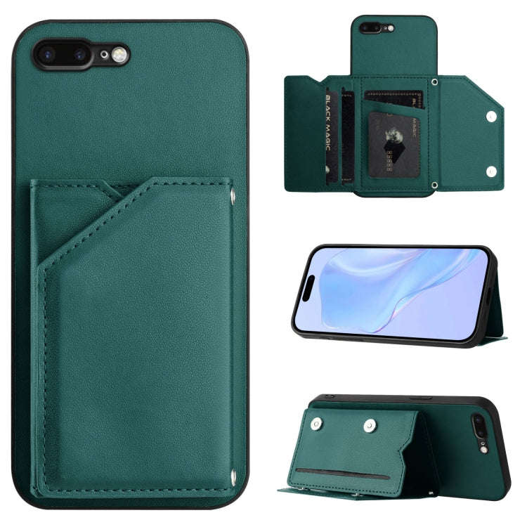 Skin Feel Four Card Slots Phone Case with Wrist Strap, For iPhone 12 mini, For iPhone 11 Pro Max,...
