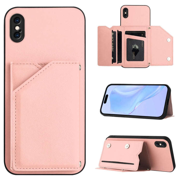 Skin Feel Four Card Slots Phone Case with Wrist Strap, For iPhone 12 mini, For iPhone 11 Pro Max,...