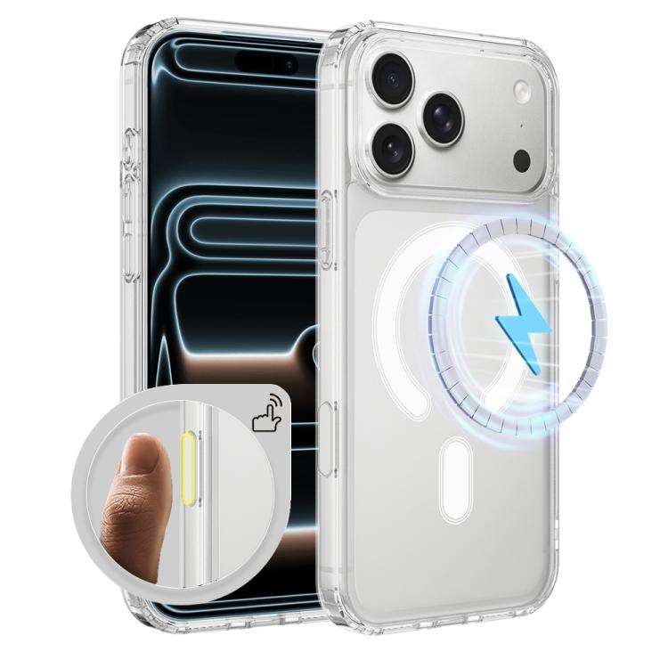 Camera Control Button Integrated MagSafe Clear Phone Case, For iPhone 18, For iPhone 18 Pro, For ...