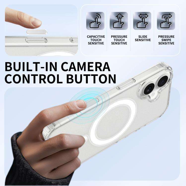 Camera Control Button Integrated MagSafe Clear Phone Case, For iPhone 18, For iPhone 18 Pro, For ...