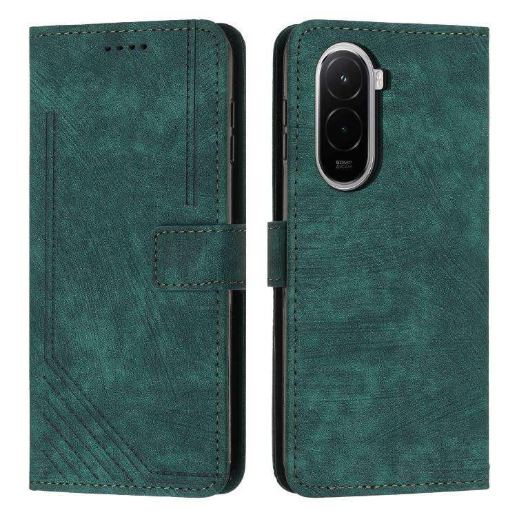 Skin Feel Stripe Pattern Leather Phone Case with Lanyard, For Xiaomi 17 Ultra, For Xiaomi 17 Pro ...