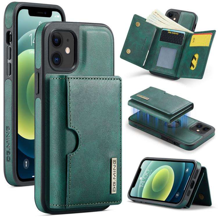 DG.MING M6 Series RFID Tri-fold Card Bag Removable Leather Phone Case, For iPhone 13 Pro, For iPh...