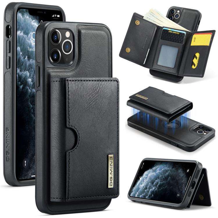 DG.MING M6 Series RFID Tri-fold Card Bag Removable Leather Phone Case, For iPhone 13 Pro, For iPh...