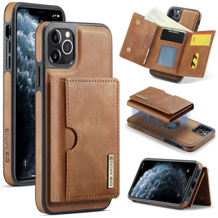 DG.MING M6 Series RFID Tri-fold Card Bag Removable Leather Phone Case, For iPhone 13 Pro, For iPh...