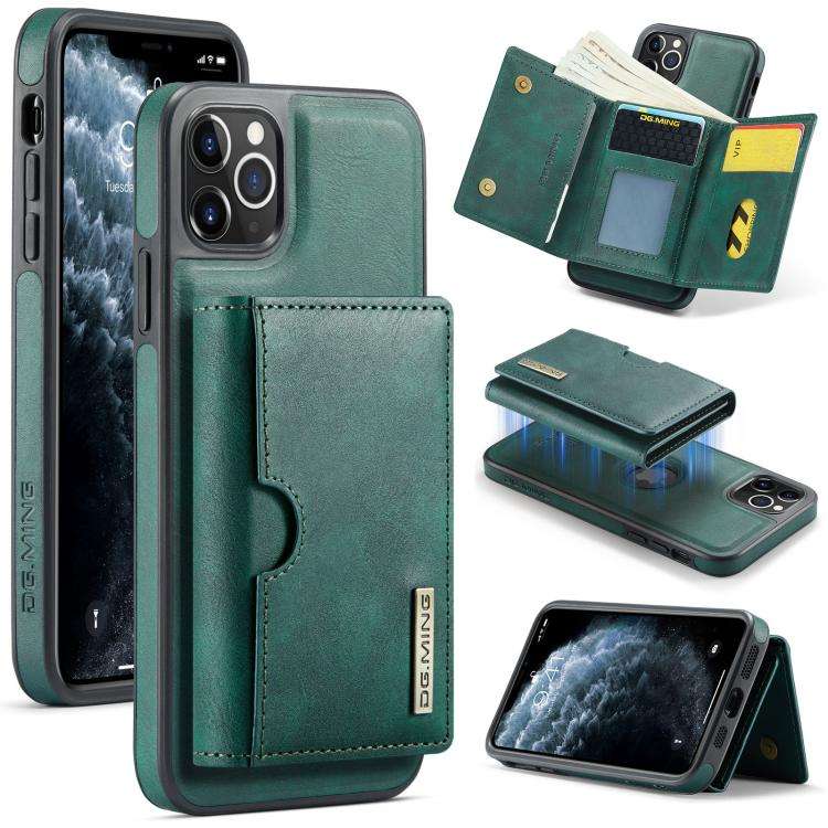 DG.MING M6 Series RFID Tri-fold Card Bag Removable Leather Phone Case, For iPhone 13 Pro, For iPh...