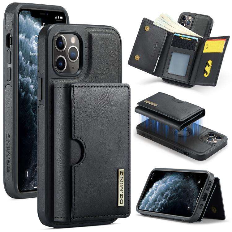 DG.MING M6 Series RFID Tri-fold Card Bag Removable Leather Phone Case, For iPhone 13 Pro, For iPh...