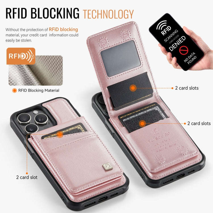 AutSpace A12 MagSafe Magnetic RFID Card Bag Phone Case, For iPhone 15 Pro, For iPhone 15 Plus, Fo...
