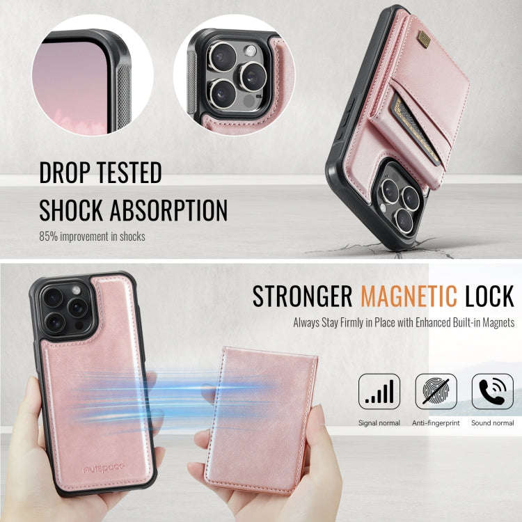 AutSpace A12 MagSafe Magnetic RFID Card Bag Phone Case, For iPhone 15 Pro, For iPhone 15 Plus, Fo...