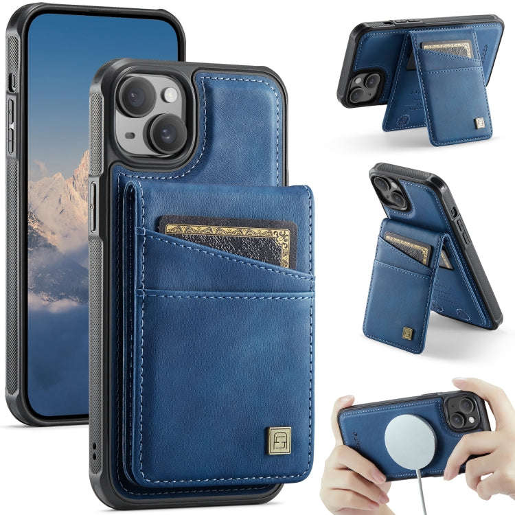 AutSpace A12 MagSafe Magnetic RFID Card Bag Phone Case, For iPhone 15 Pro, For iPhone 15 Plus, Fo...