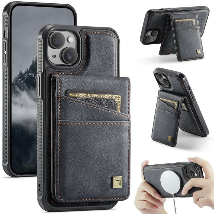 AutSpace A12 MagSafe Magnetic RFID Card Bag Phone Case, For iPhone 15 Pro, For iPhone 15 Plus, Fo...