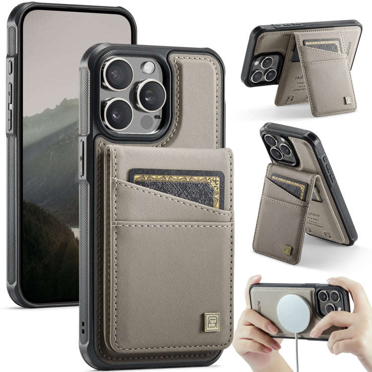AutSpace A12 MagSafe Magnetic RFID Card Bag Phone Case, For iPhone 15 Pro, For iPhone 15 Plus, Fo...