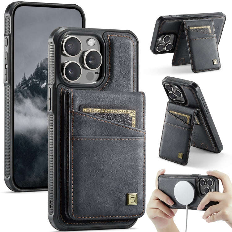 AutSpace A12 MagSafe Magnetic RFID Card Bag Phone Case, For iPhone 15 Pro, For iPhone 15 Plus, Fo...