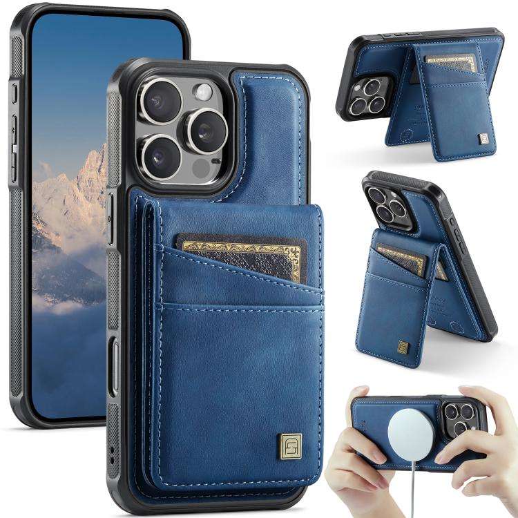 AutSpace A12 MagSafe Magnetic RFID Card Bag Phone Case, For iPhone 17 Pro Max, For iPhone 17 Pro,...