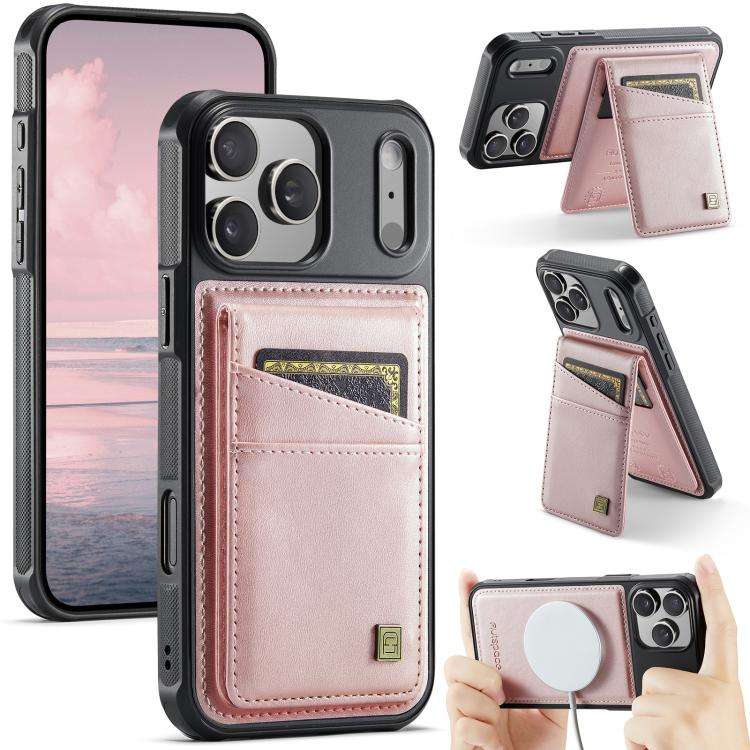 AutSpace A12 MagSafe Magnetic RFID Card Bag Phone Case, For iPhone 17 Pro Max, For iPhone 17 Pro,...