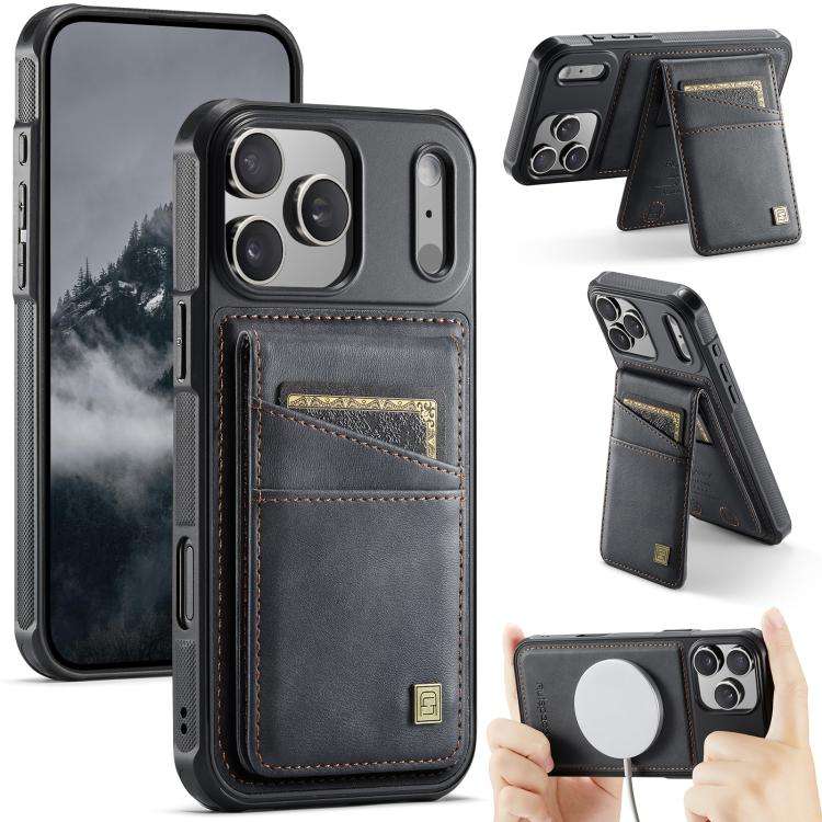 AutSpace A12 MagSafe Magnetic RFID Card Bag Phone Case, For iPhone 17 Pro Max, For iPhone 17 Pro,...