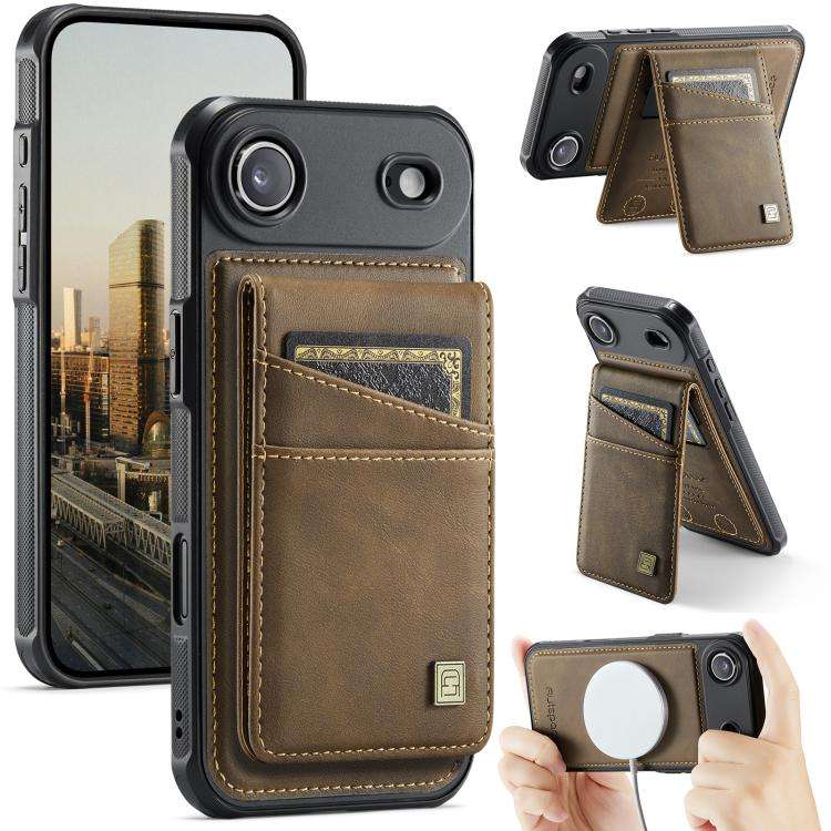 AutSpace A12 MagSafe Magnetic RFID Card Bag Phone Case, For iPhone 17 Pro Max, For iPhone 17 Pro,...
