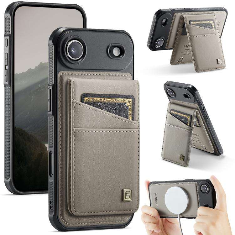 AutSpace A12 MagSafe Magnetic RFID Card Bag Phone Case, For iPhone 17 Pro Max, For iPhone 17 Pro,...