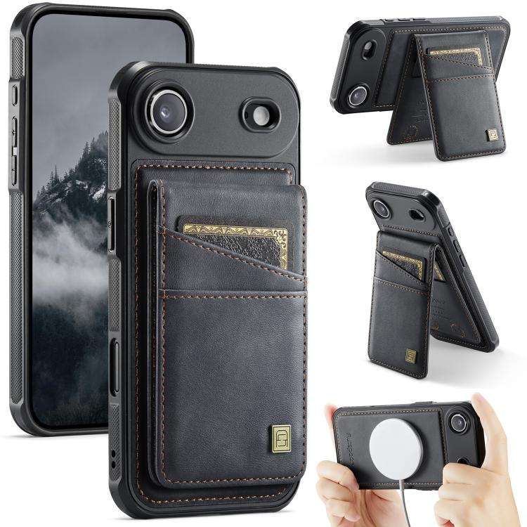AutSpace A12 MagSafe Magnetic RFID Card Bag Phone Case, For iPhone 17 Pro Max, For iPhone 17 Pro,...