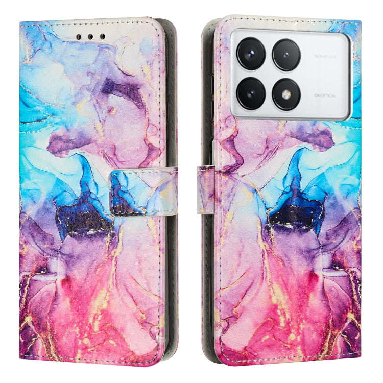 Painted Marble Pattern Leather Phone Case, For Xiaomi Poco F7 Pro / Poco F7 Ultra, For Xiaomi 15 ...