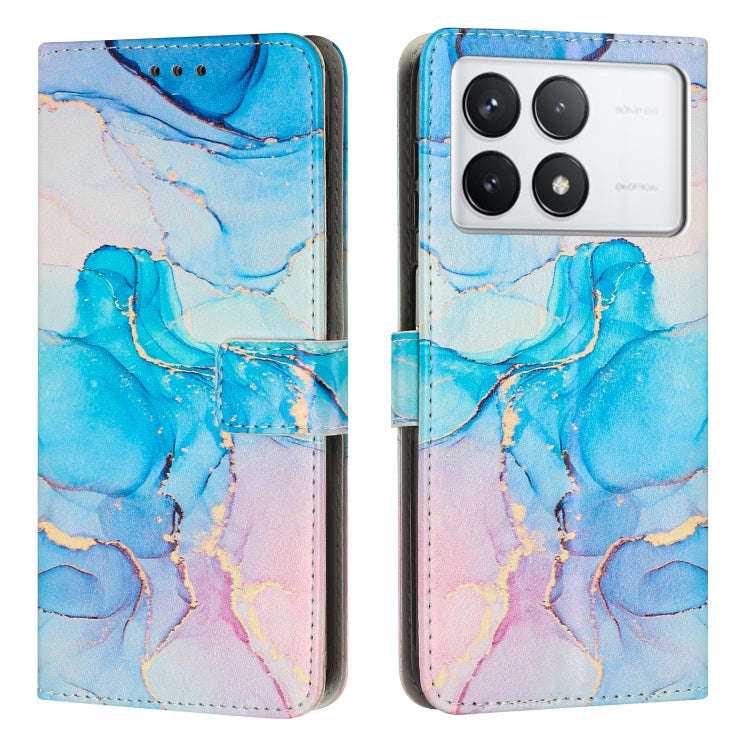 Painted Marble Pattern Leather Phone Case, For Xiaomi Poco F7 Pro / Poco F7 Ultra, For Xiaomi 15 ...