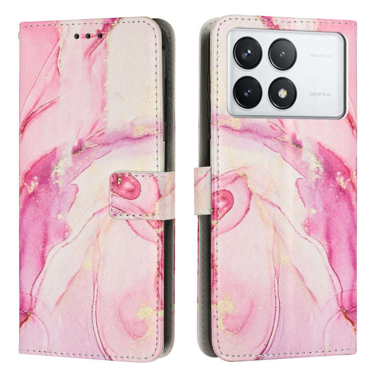 Painted Marble Pattern Leather Phone Case, For Xiaomi Poco F7 Pro / Poco F7 Ultra, For Xiaomi 15 ...