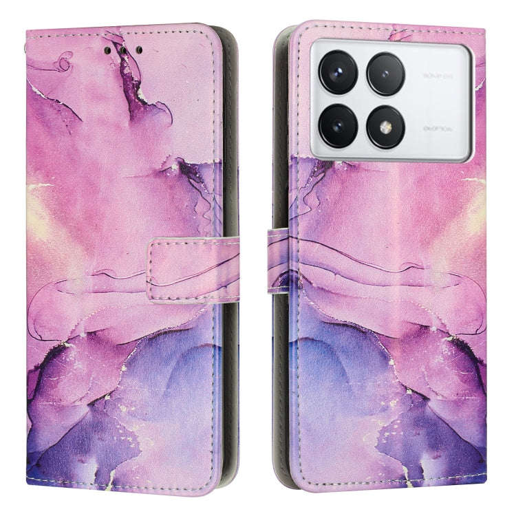 Painted Marble Pattern Leather Phone Case, For Xiaomi Poco F7 Pro / Poco F7 Ultra, For Xiaomi 15 ...