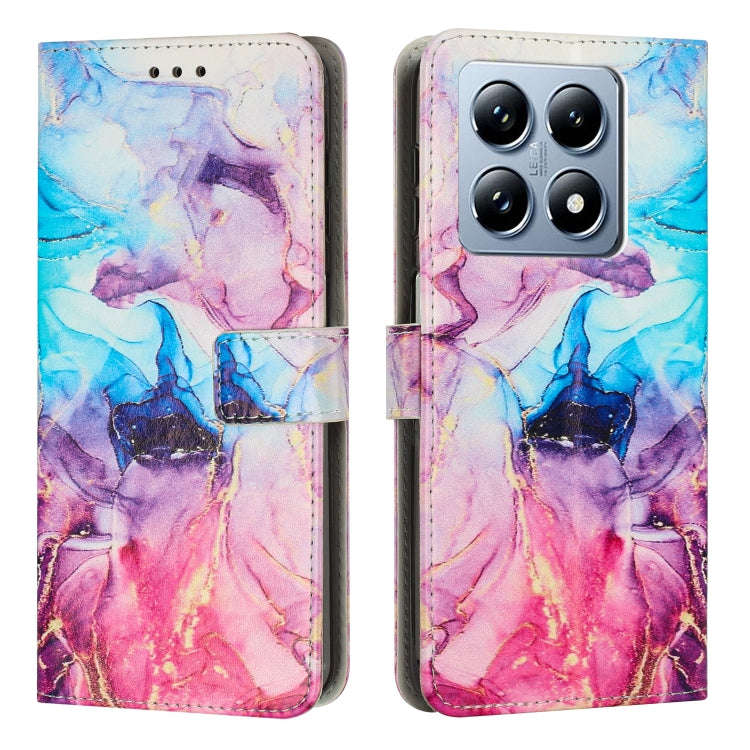 Painted Marble Pattern Leather Phone Case, For Xiaomi Poco F7 Pro / Poco F7 Ultra, For Xiaomi 15 ...