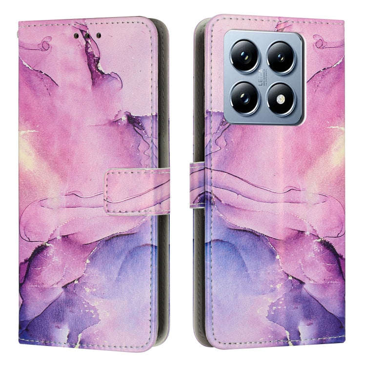 Painted Marble Pattern Leather Phone Case, For Xiaomi Poco F7 Pro / Poco F7 Ultra, For Xiaomi 15 ...
