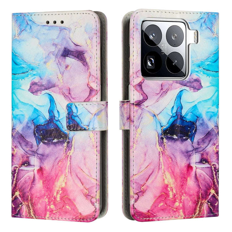 Painted Marble Pattern Leather Phone Case, For Xiaomi Poco F7 Pro / Poco F7 Ultra, For Xiaomi 15 ...