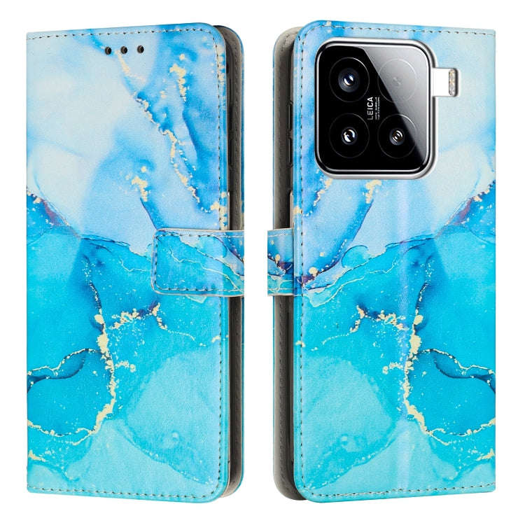 Painted Marble Pattern Leather Phone Case, For Xiaomi Poco F7 Pro / Poco F7 Ultra, For Xiaomi 15 ...