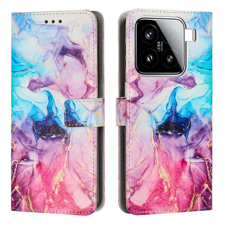 Painted Marble Pattern Leather Phone Case, For Xiaomi Poco F7 Pro / Poco F7 Ultra, For Xiaomi 15 ...