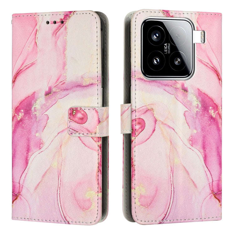 Painted Marble Pattern Leather Phone Case, For Xiaomi Poco F7 Pro / Poco F7 Ultra, For Xiaomi 15 ...