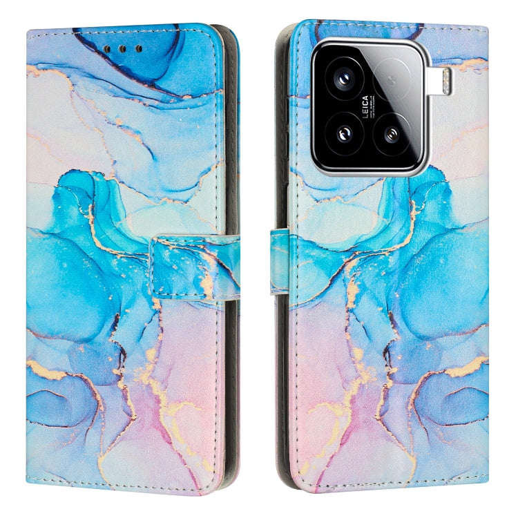 Painted Marble Pattern Leather Phone Case, For Xiaomi Poco F7 Pro / Poco F7 Ultra, For Xiaomi 15 ...