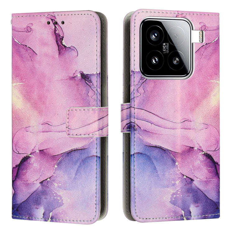 Painted Marble Pattern Leather Phone Case, For Xiaomi Poco F7 Pro / Poco F7 Ultra, For Xiaomi 15 ...